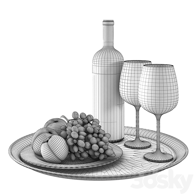 Red Wine 3DS Max - thumbnail 2