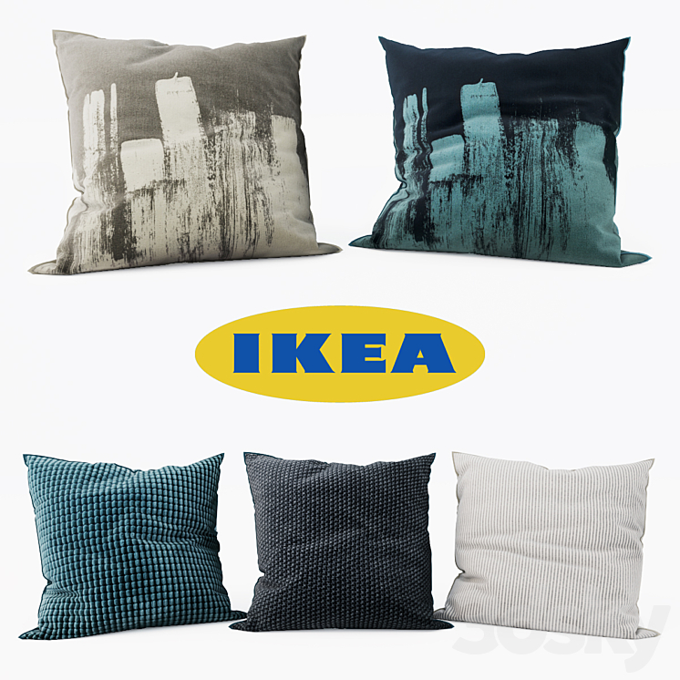 IKEA Decorative Pillows set 1 Pillows 3D model
