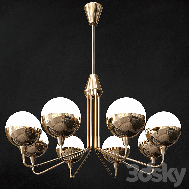 Cristol Tiered Chandelier 3DS Max - thumbnail 1