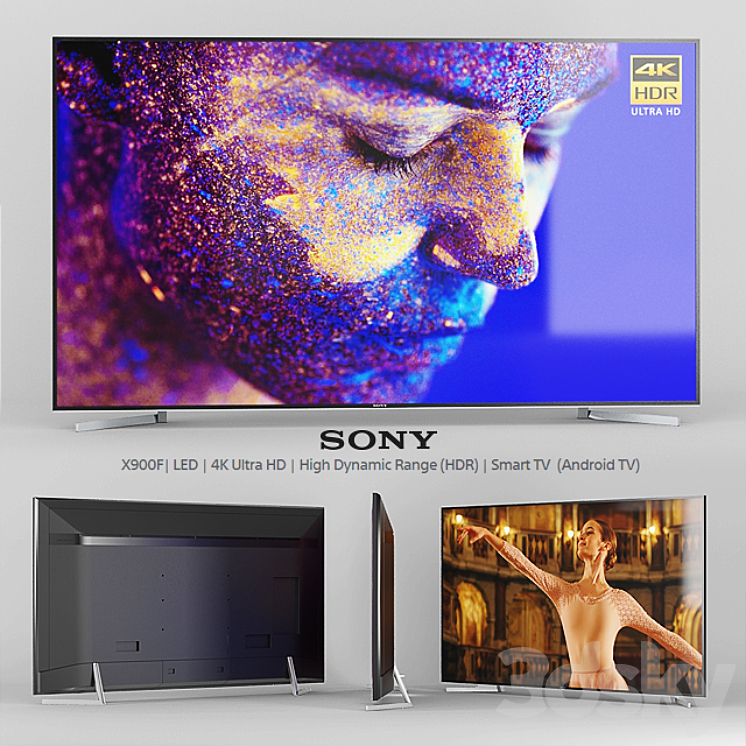 Sony X900F LED | 4K Ultra HD | HDR | Smart TV (Android TV) 3DS Max - thumbnail 1