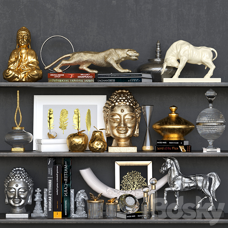 A collection of sculptures for design projects and decor elements to create coziness
