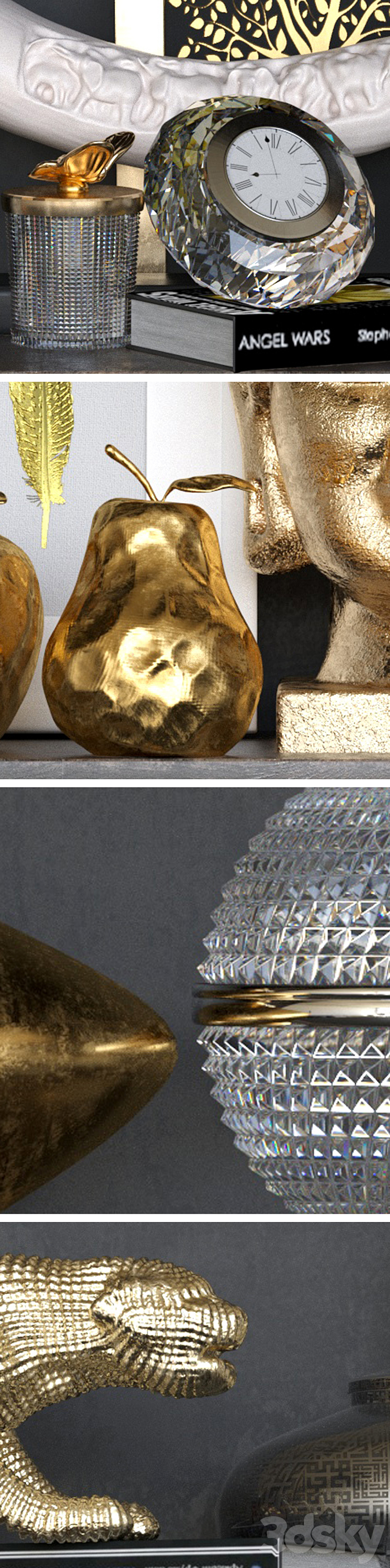 A collection of sculptures for design projects and decor elements to create coziness 3D Model
