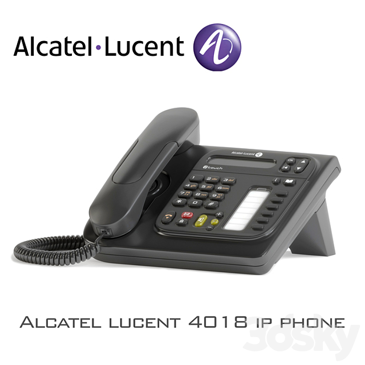 Alcatel lucent 4018 ip phone 3D Model