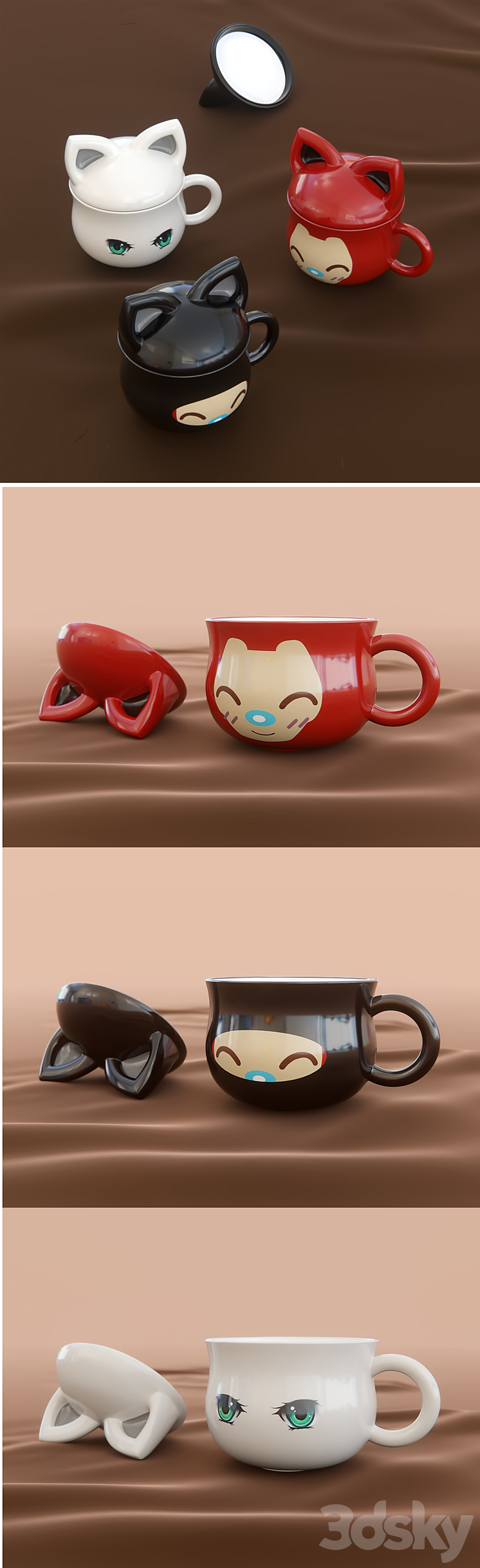 Cup anime 3DS Max - thumbnail 2