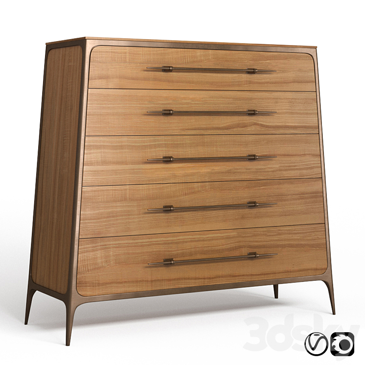 Caracole chest of drawers part 2 3DS Max - thumbnail 1