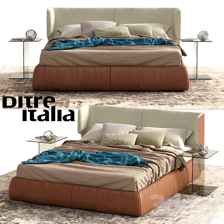 Ditre Italia CLAIRE Bed 3DS Max - thumbnail 1