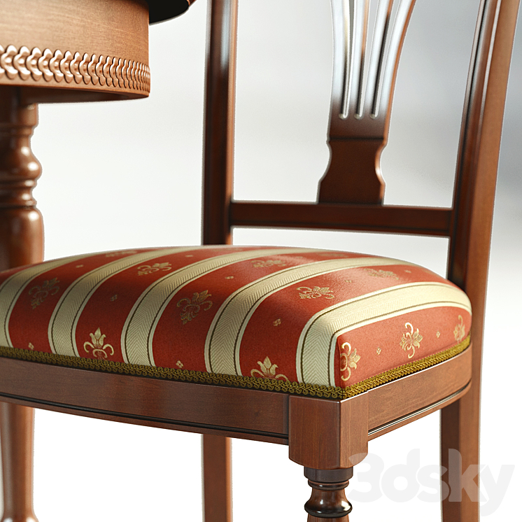Siena Chear + Table 3D Model