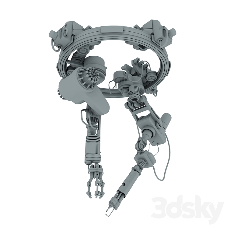 Industrial cutter with a manipulator 3D Model