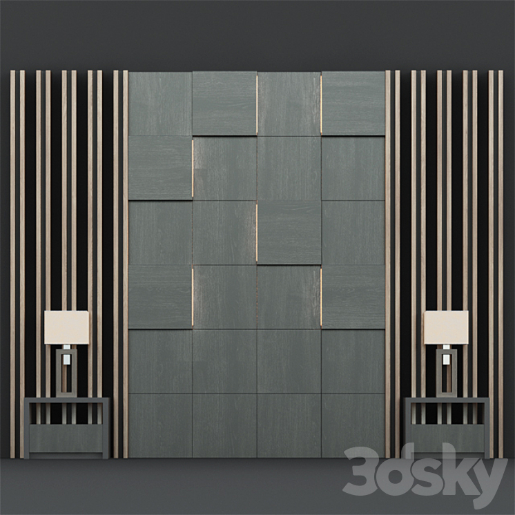 Unfinished_4 (headboard) 3DS Max - thumbnail 1
