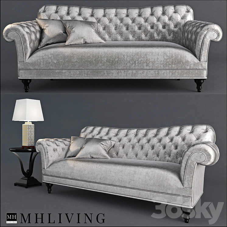 Sofa with lamp and table MHLIVING 3DS Max - thumbnail 1