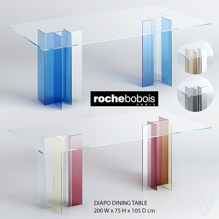 Diapo Table – Roche Bobois 3DS Max Model - thumbnail 1