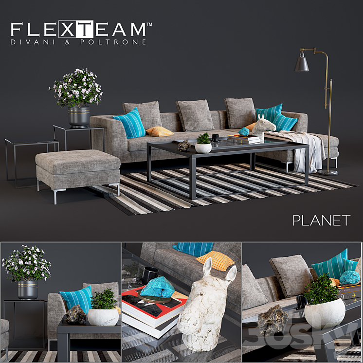 Flexteam Planet Sofa 3DS Max - thumbnail 1