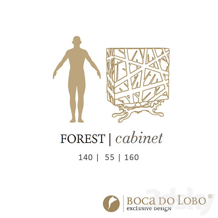 Forest cabinet. Boca Do Lobo 3DS Max Model - thumbnail 2
