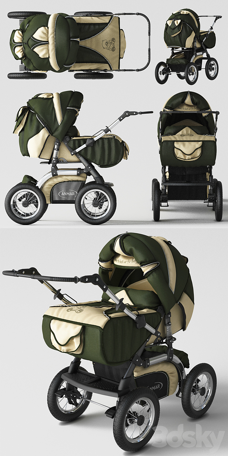 Stroller for children ANMAR 3DS Max - thumbnail 2