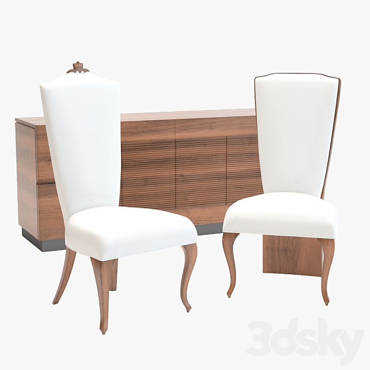 Christopher Guy Dining Table Set 2 3DS Max - thumbnail 2