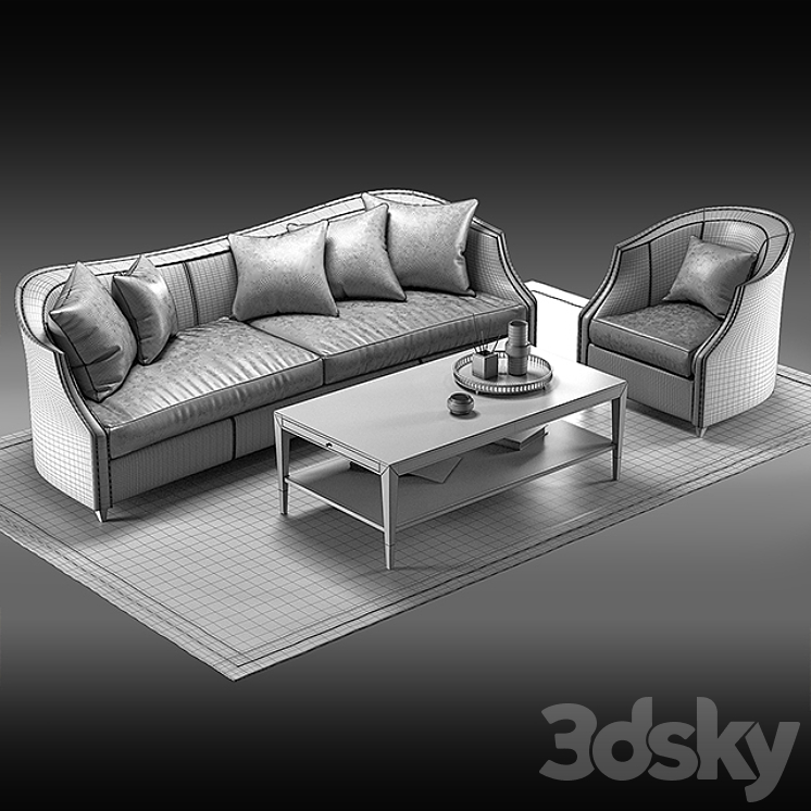 Sofa UPH-SOFFUL-49A 3D Model
