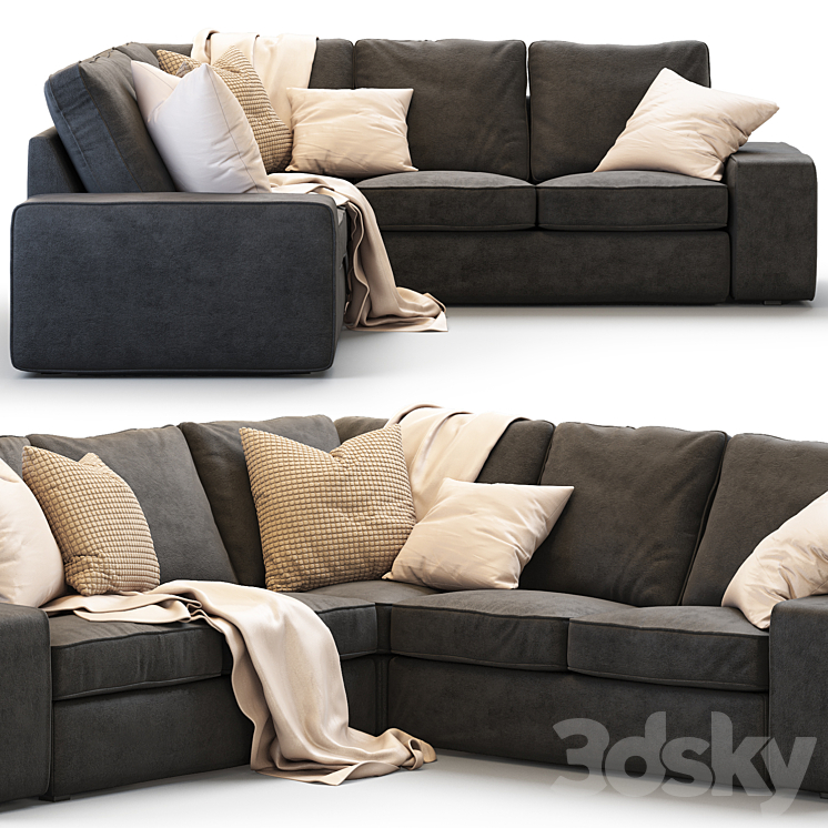 Sofa Ikea Kivik 4 3D Model