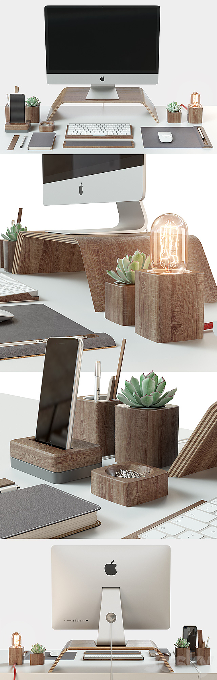 Set for desktop iMac & Grovemade 3D Model