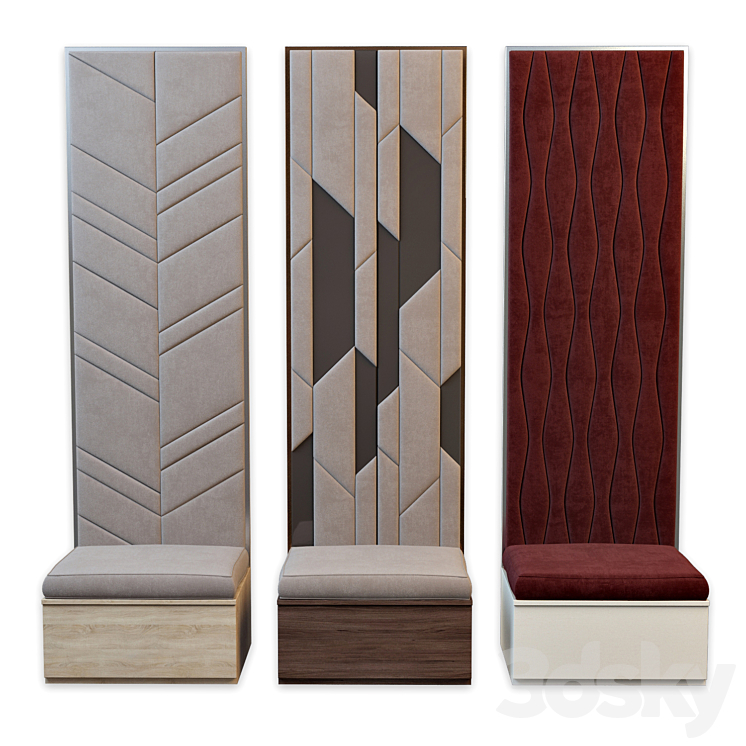 Soft panels with seat 3DS Max - thumbnail 1