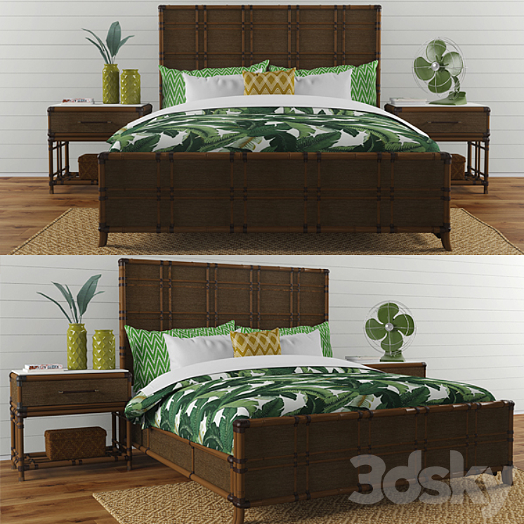 “Lexington “”Coco bay panel bed””” 3DS Max - thumbnail 1