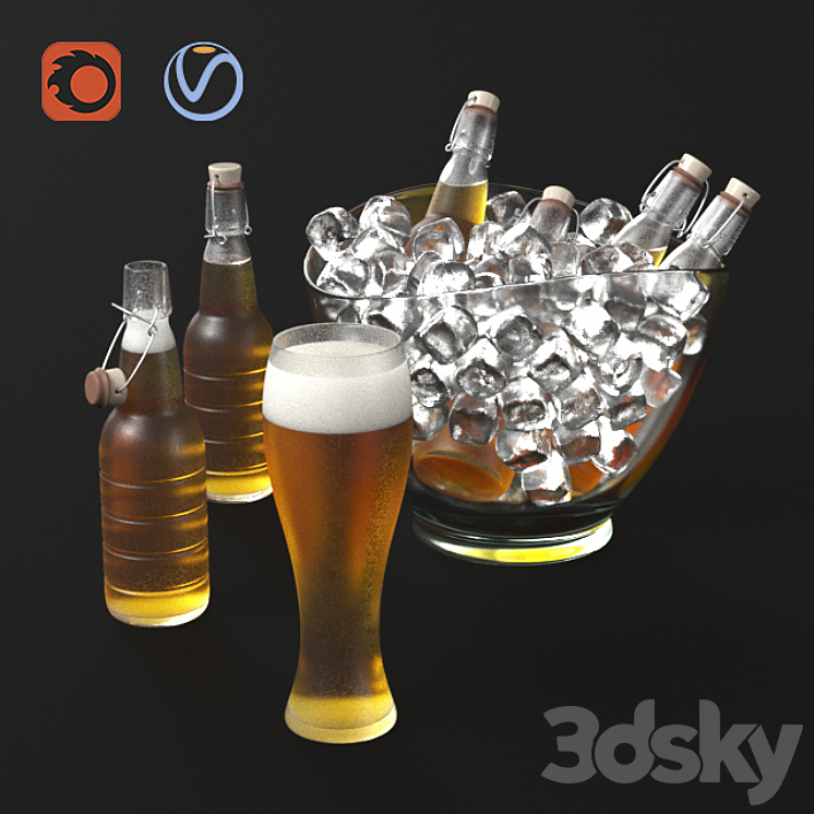 Beer and ice 3DS Max - thumbnail 1
