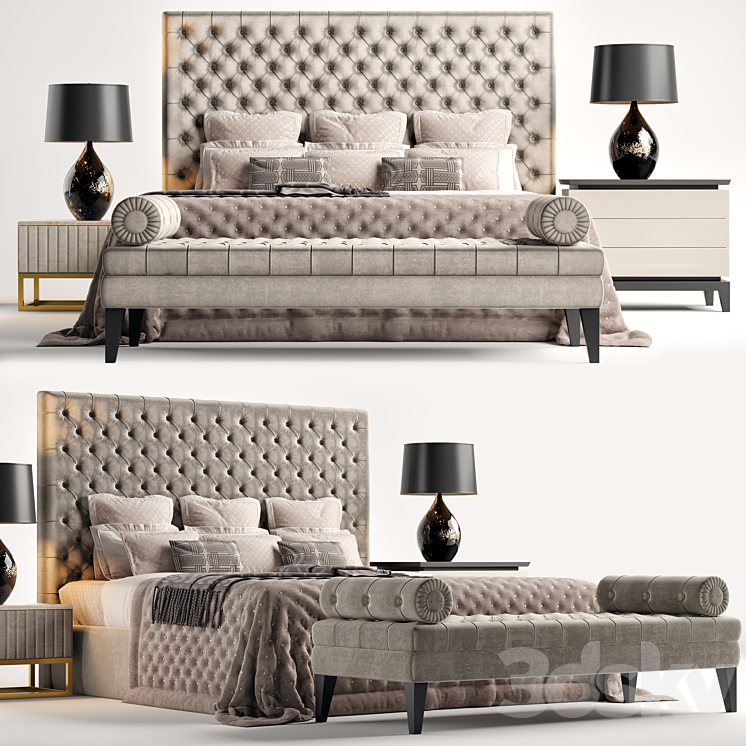 The Sofa & Chair Company Rossini Bed 3DS Max - thumbnail 1