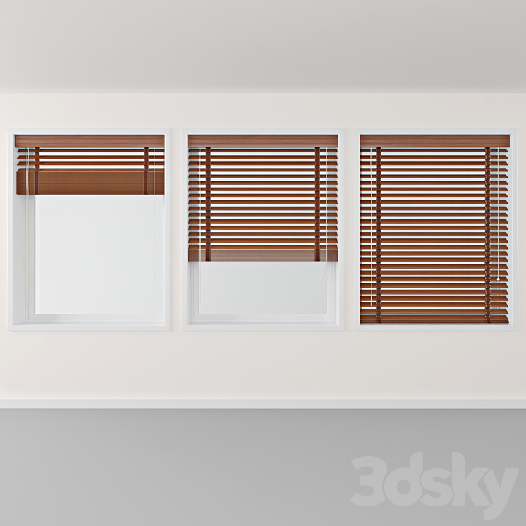 Wood blinds + window 3DS Max - thumbnail 2