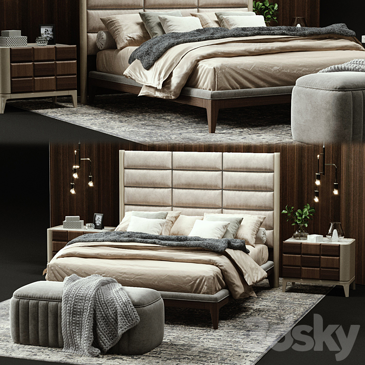 Dall'Agnese DAMA Bed 3DS Max - thumbnail 1