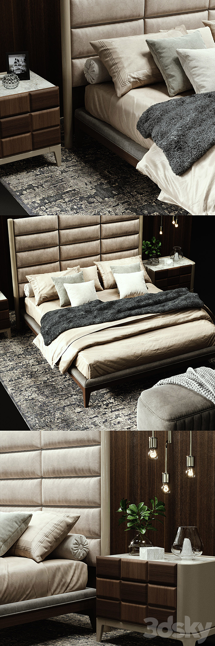Dall'Agnese DAMA Bed 3DS Max - thumbnail 2