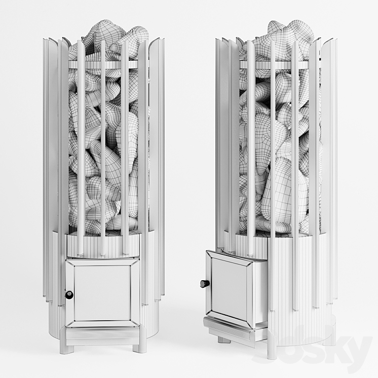 Furnace for bath HELO ROCHER WOOD L SL 3D Model