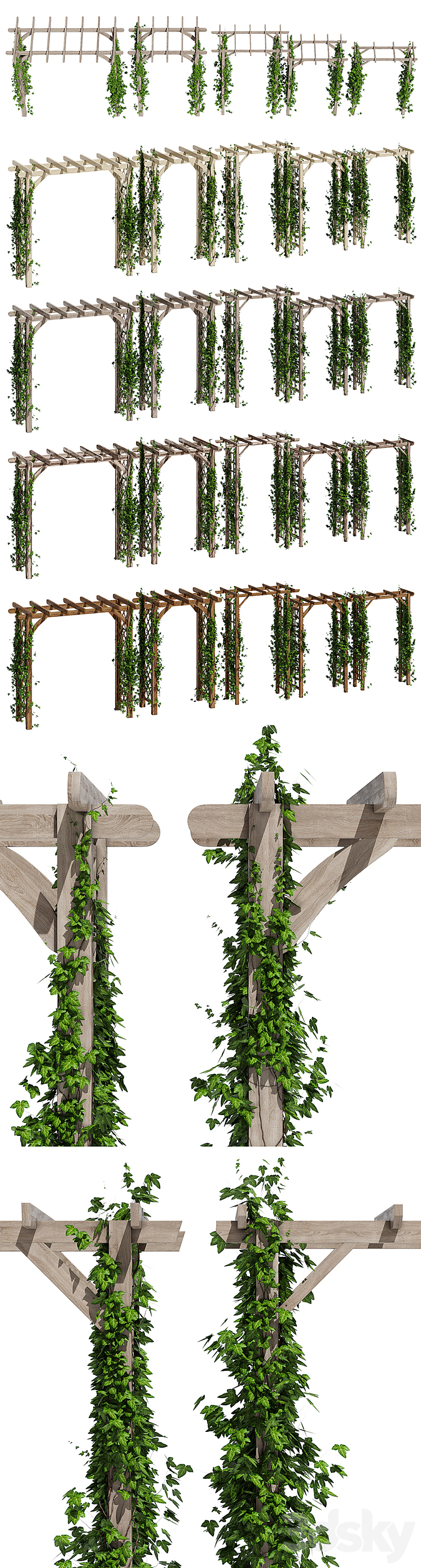 Garden arches one 3DS Max - thumbnail 2