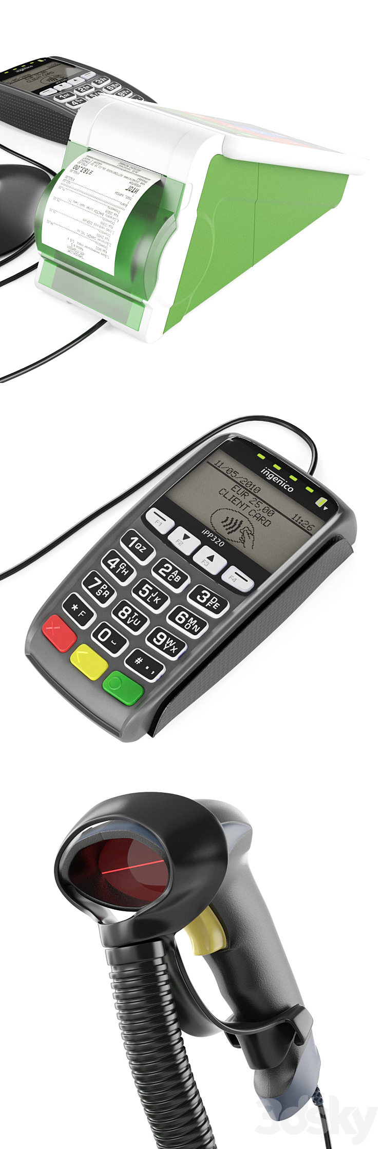 POS terminal Evotor 7 3D Model