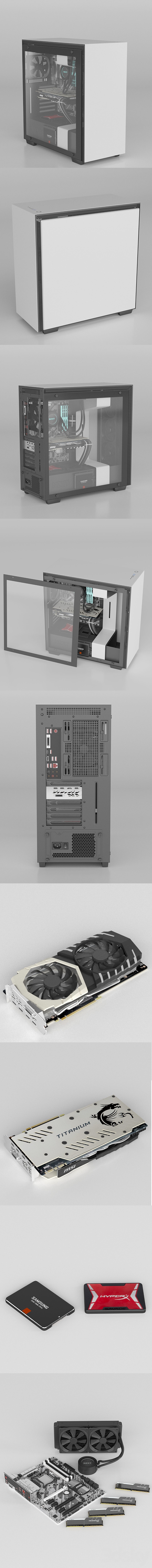 Computer NZXT H700i 3D Model