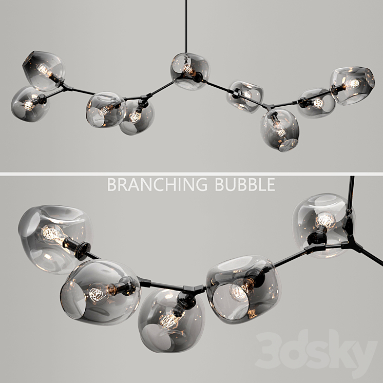Branching bubble 9 lamps