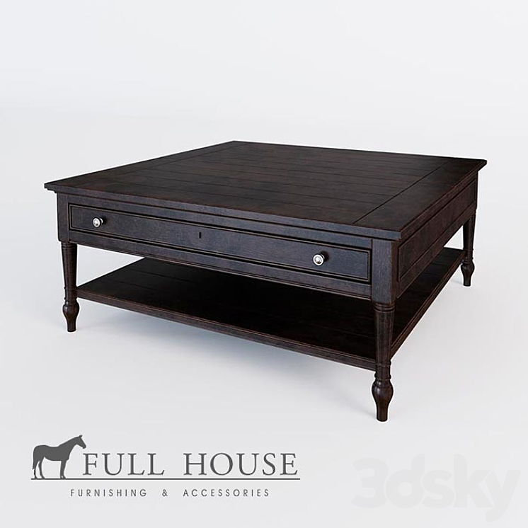 Coffee table FULL HOUSE OM 3DS Max Model - thumbnail 1