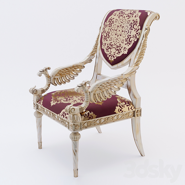 Chairs in Louis XVI style – art. 2001 3DS Max - thumbnail 1