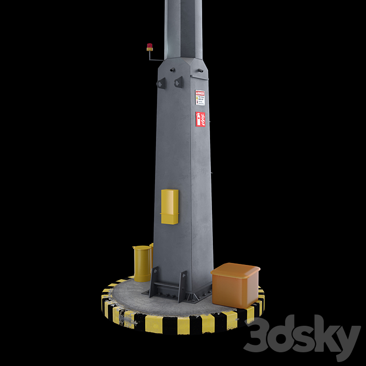 Lighting support with EWO floodlights 3D Model