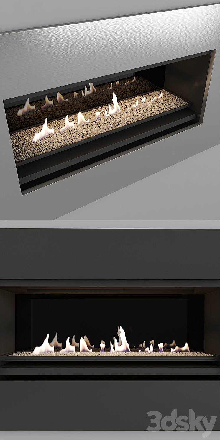 Fireplace modern 21 3DS Max - thumbnail 2