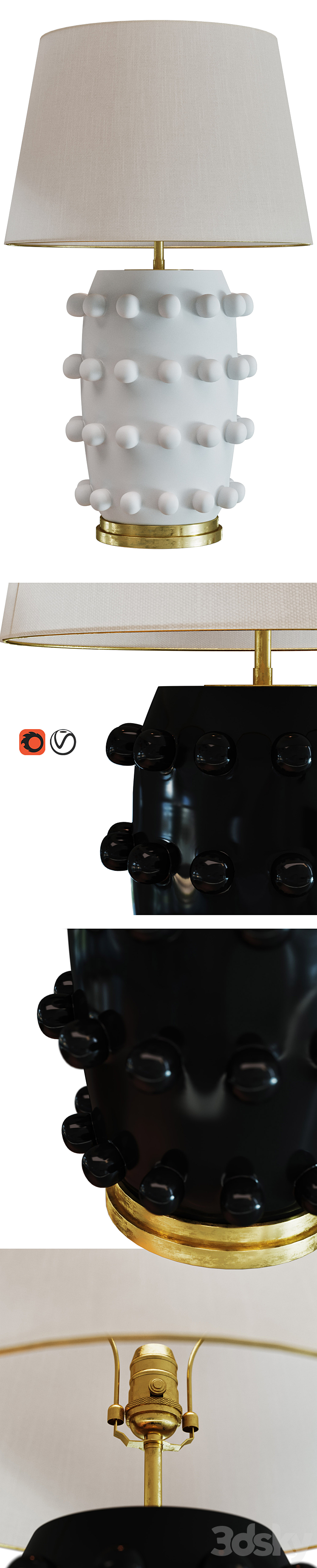 LINDEN MEDIUM LAMP 3D Model