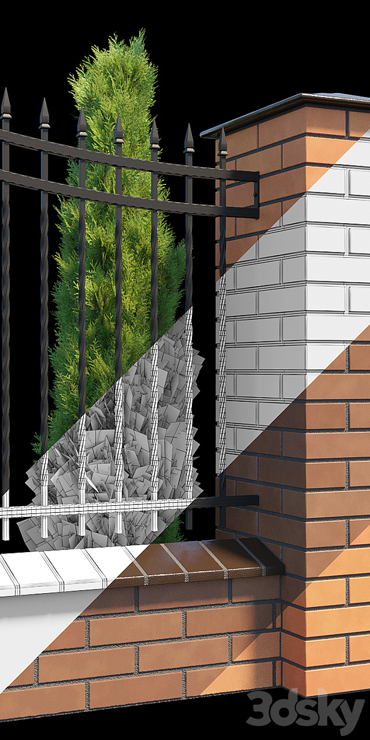 Forged fence 3D Model