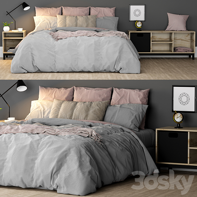 Bed 01 3DS Max - thumbnail 2