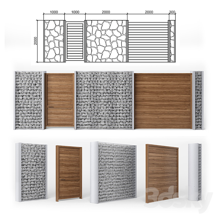 Fence gabion
