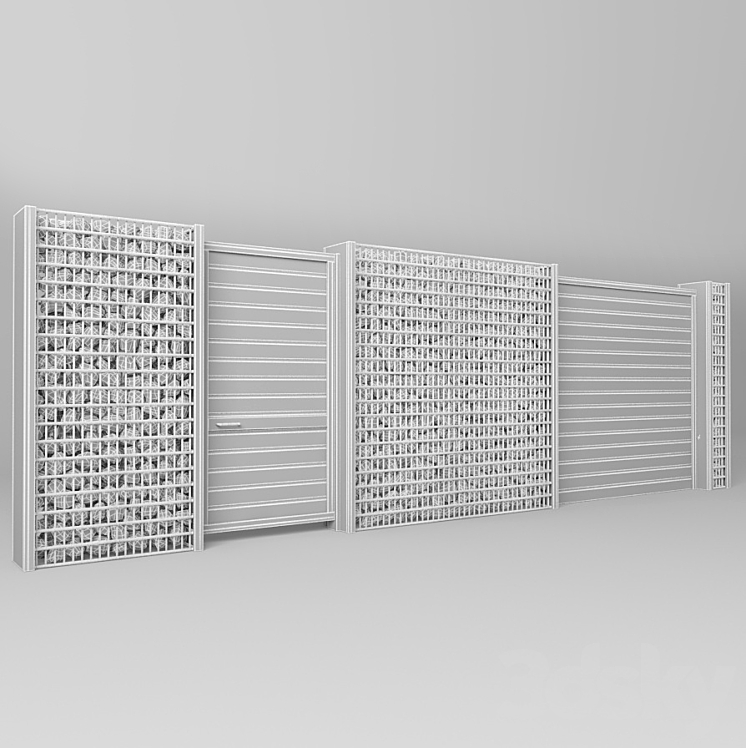 Fence gabion 3D Model