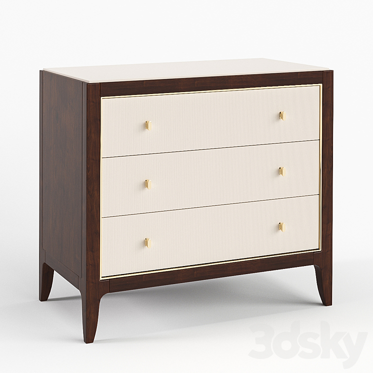 Bedside cabinet Lily White Caracole 3DS Max - thumbnail 1