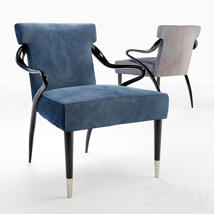 CARACOLE UPHOLSTERY SWOOSH CHAIR 3DS Max - thumbnail 1