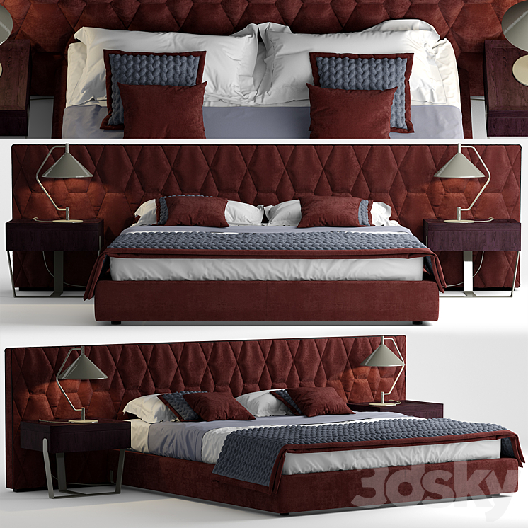 Bed ulivi cesar bed 3DS Max - thumbnail 1