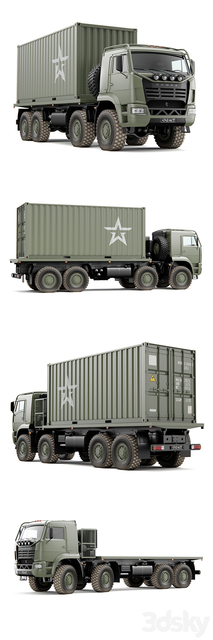 Truck KAMAZ 6560 3D Model