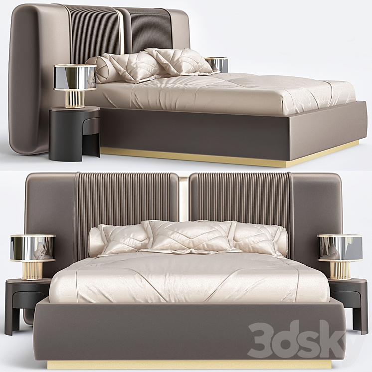 Rugiano Beds 3DS Max Model - thumbnail 1