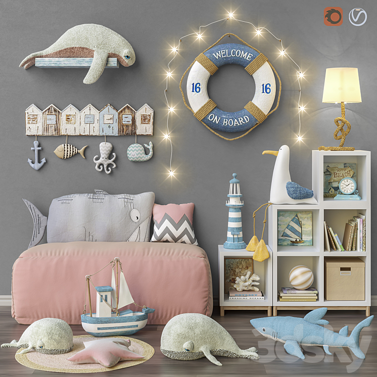 Toys and furniture set 27 3DS Max - thumbnail 1