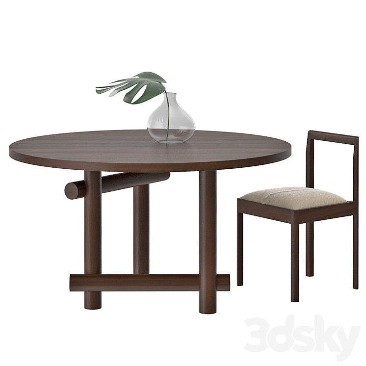 Egg Collective Kenny Dining Table 3DS Max - thumbnail 2